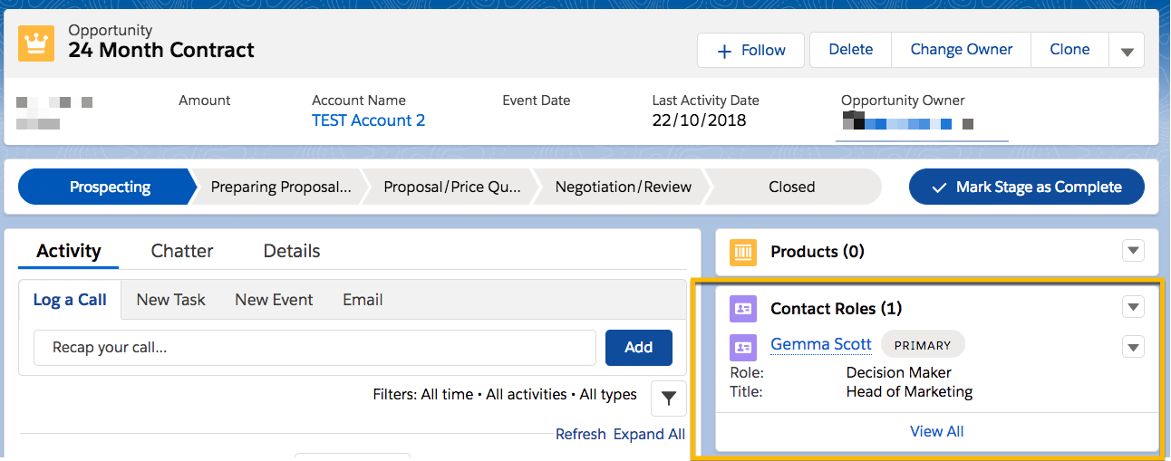 Pardot Contact Roles