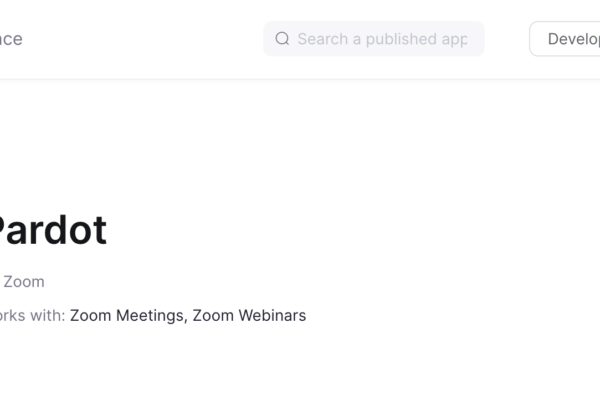 Pardot Zoom Webinar Connector