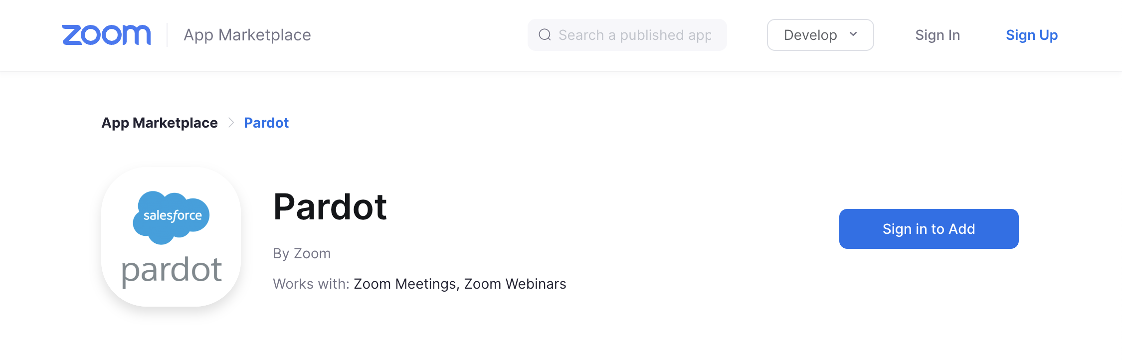 Pardot Zoom Webinar Connector