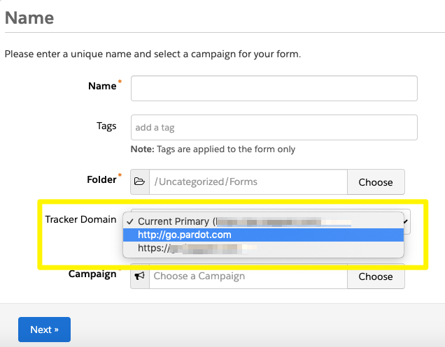 Tracker Domain Pardot