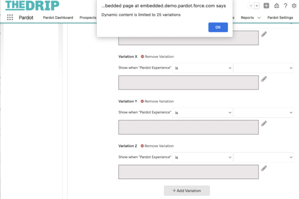 Pardot Dynamic Content