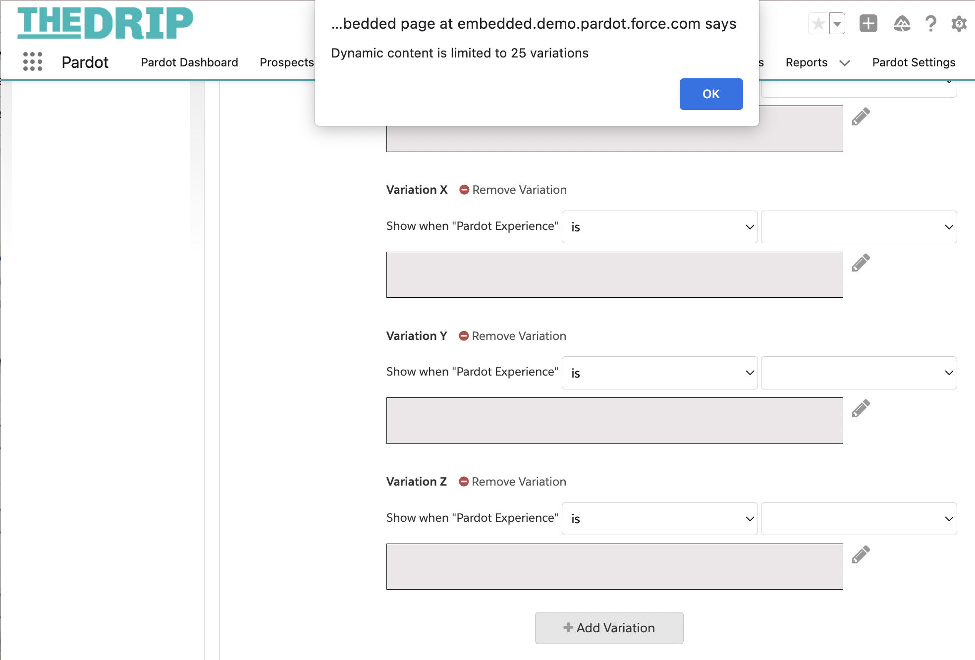 Pardot Dynamic Content